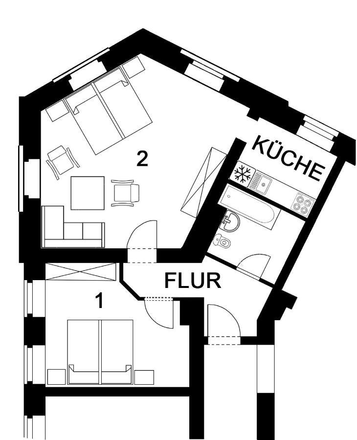 Apartment Eva Chemnitz Eksteriør bilde